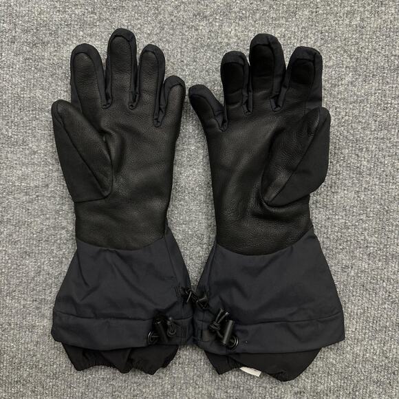 Patagonia Gloves Mens Medium Black Nylon Leather Palm Snow Ski Winter Waterproof - Picture 2 of 4
